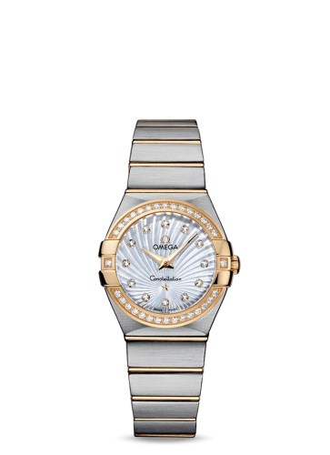 Omega Constellation Quartz 27 Brushed Stainless Steel / Yellow Gold / Diamond / MOP Supernova